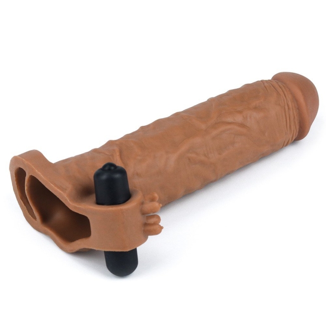 Lovetoy X-TENDER Realistik Titreşimli 5 Cm Uzatmalı Penis Kılıfı-LV1064B