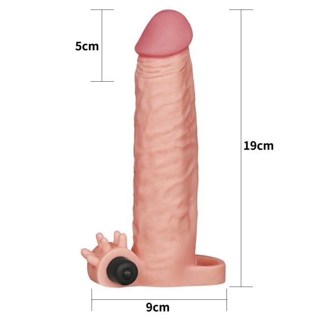 Lovetoy X-TENDER Realistik Titreşimli Uzatmalı Penis Kılıfı-LV1064F