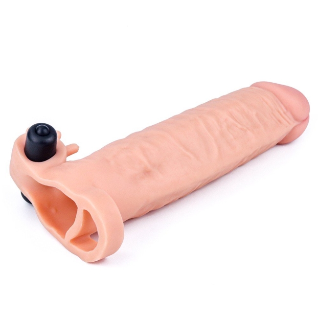 Lovetoy X-TENDER Realistik Titreşimli Uzatmalı Penis Kılıfı-LV1064F