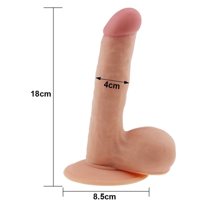 Lovetoy Yeni Nesil Ultra Yumuşak Özel Dokulu 18 Cm Realistik Penis-1083