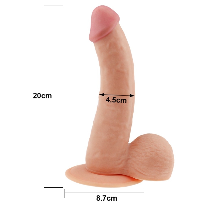 Lovetoy Yeni Nesil Ultra Yumuşak Özel Dokulu 20 Cm Realistik Penis-1082