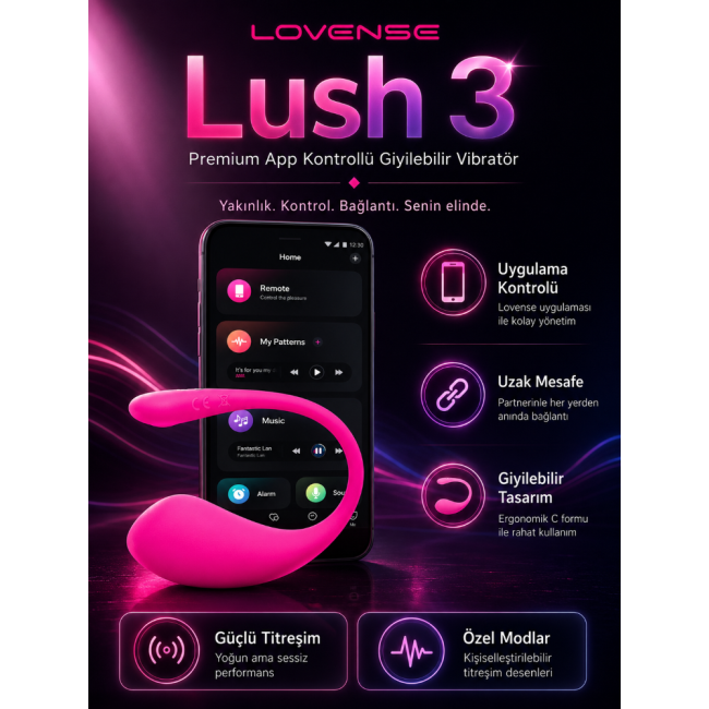 Lovense Lush 3 Telefon&Tablet Kontrol Vibratör