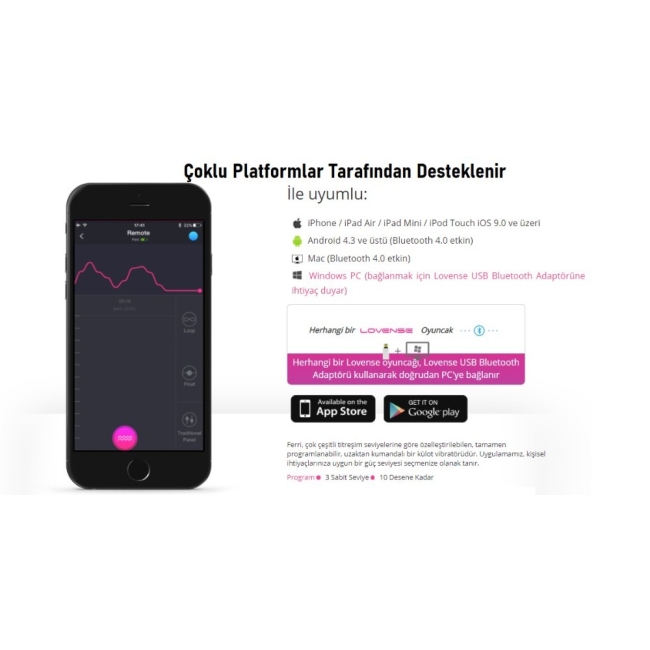 Lovense Lush 3 ve Ferri Giyilebilir ve Klitoris Uyarıcı Vibratör