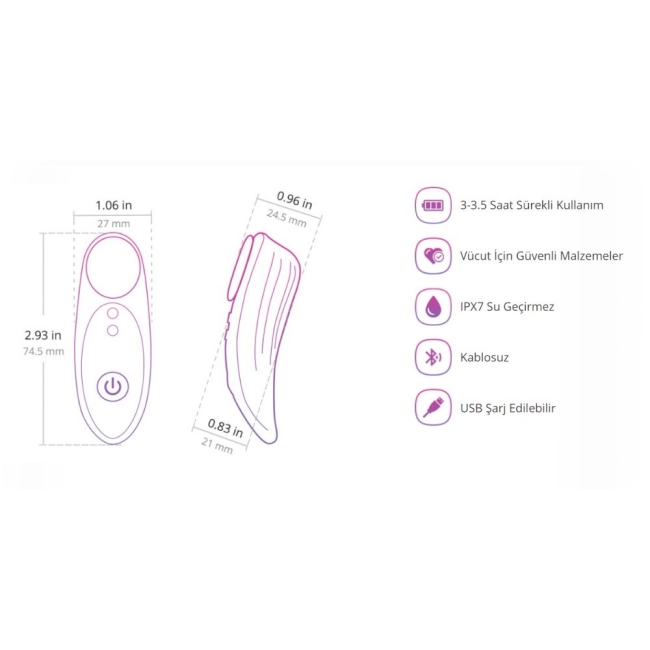 Lovense Lush 3 ve Ferri Giyilebilir ve Klitoris Uyarıcı Vibratör