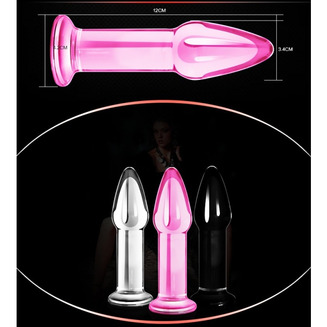 Lovetoy Glass Romance 13 Cm Anal ve Vajinal Cam Plug Dildo