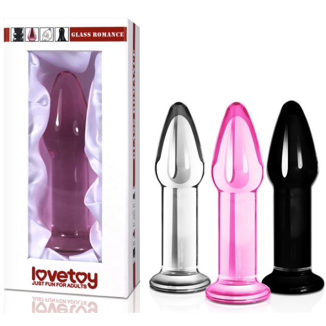 Lovetoy Glass Romance 13 Cm Anal ve Vajinal Cam Plug Dildo