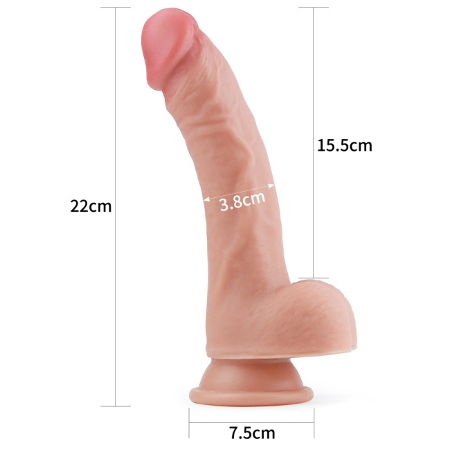 Lovetoy Nature Cock Serisi Özel Çift Dokulu 20 cm Realistik Penis
