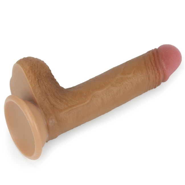 Lovetoy Nature Cock Serisi Özel Çift Katmanlı 18 cm  Esmer Realistik Penis