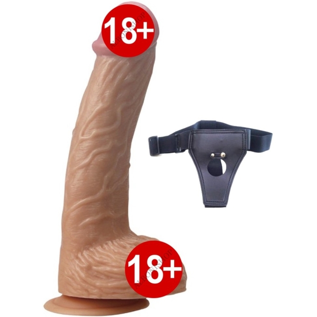 Lovetoy Real Extreme Serisi 22 cm Belden Bağlamalı Realistik Penis