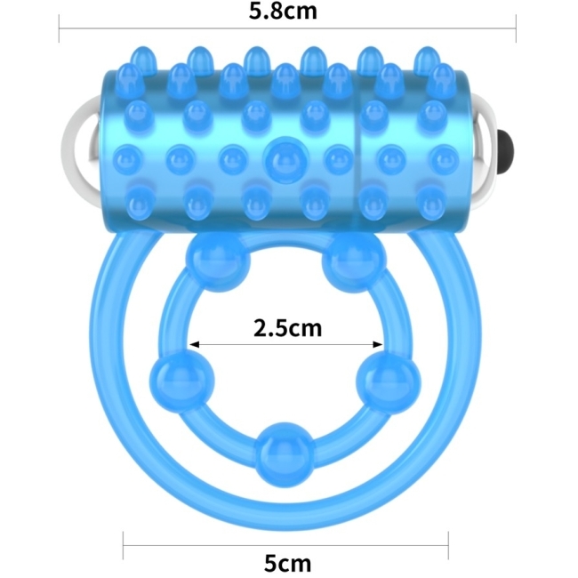Lumino Güçlü Titreşimli Fosforlu Çift Halkalı Penis Halkası