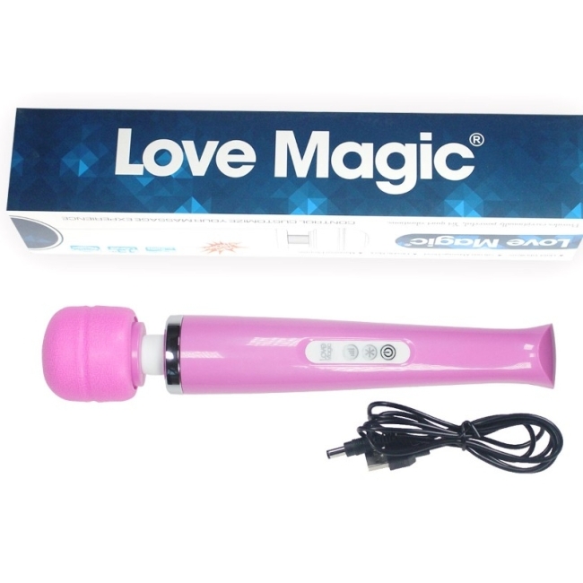 Magic Wand 20 Hızlı Şarjlı Pembe Masaj ve Orgazm Vibratör + 2 Başlık 