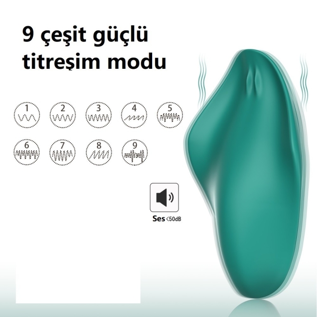 Manta 9 Fonksiyonlu Titreşimli Kumandalı Şarjlı Su Geçirmez Giyilebilen Vibratör
