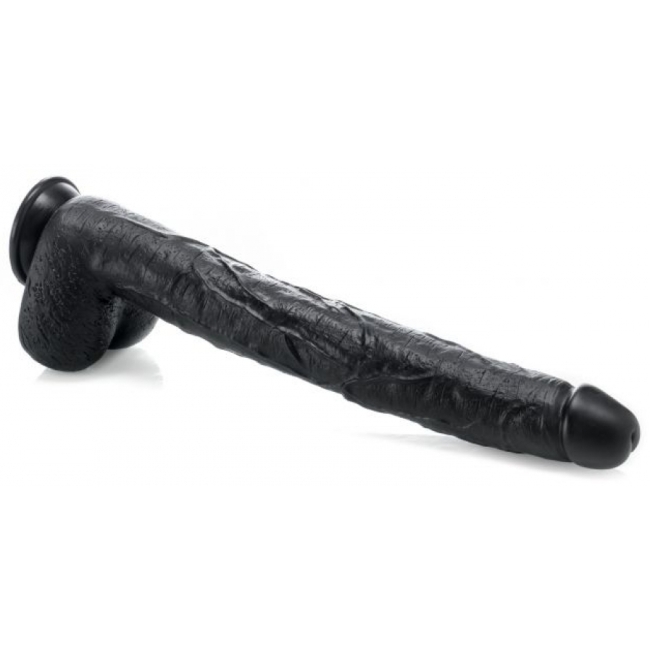 Marcus Cock 43 Cm Damarlı Dev Realistik Siyah Penis Dildo