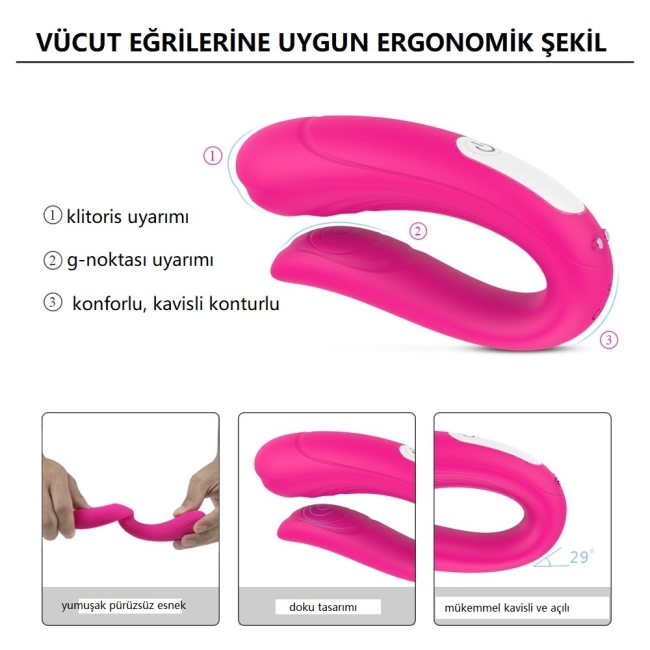 9 Fonksiyonlu Titreşimli Kumandalı Giyilebilen G-Noktası ve Klitoris Vibratör