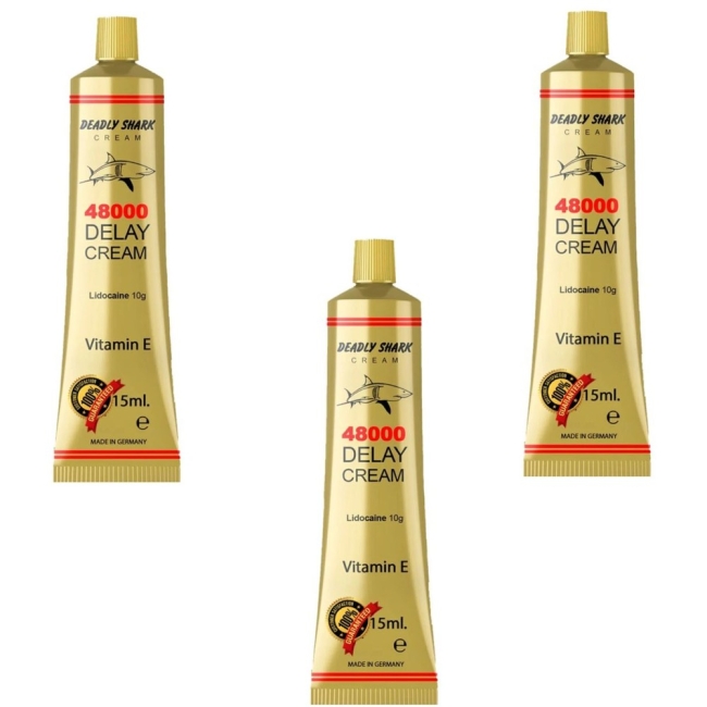 Orjinal Deadly Shark Delay 48000 15 Ml Özel 3'lü Penis Kremi