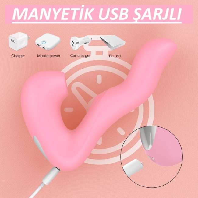 Finger 10 Modlu Titreşimli & 5 Emiş Modlu G-Bölgesi Klitoris Uyarıcı vibratör