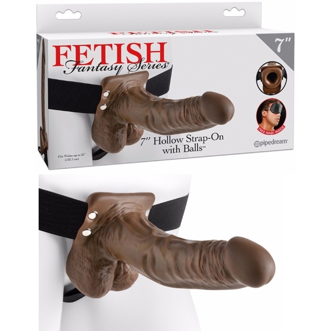 Pipedream İçi Boş 19 Cm Esmer Realistik Kemerli Penis
