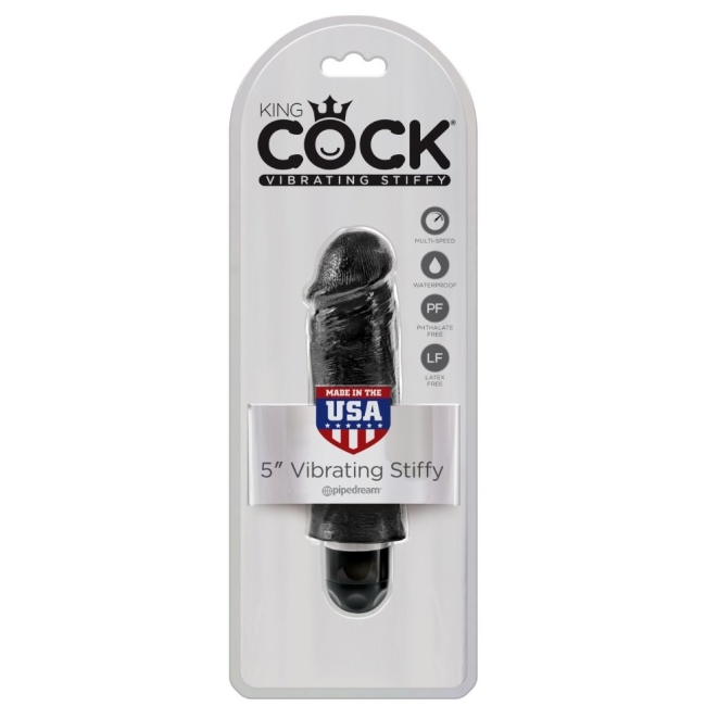 Pipedream King Cock Stiffy 13 Cm Siyah Realistik Vibratör