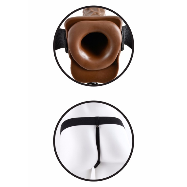 Pipedream İçi Boş 19 Cm Esmer Realistik Kemerli Penis
