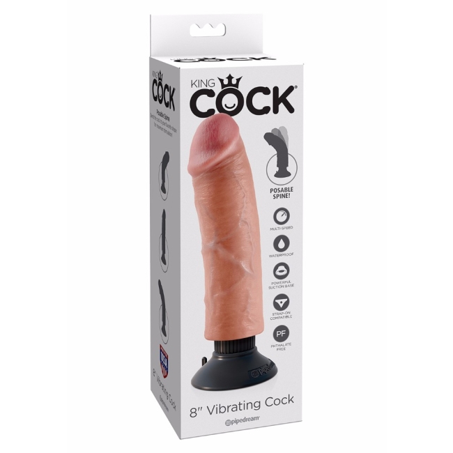 Pipedream King Cock Bükülebilir 20 Cm Realistik Vantuzlu Vibratör Dildo