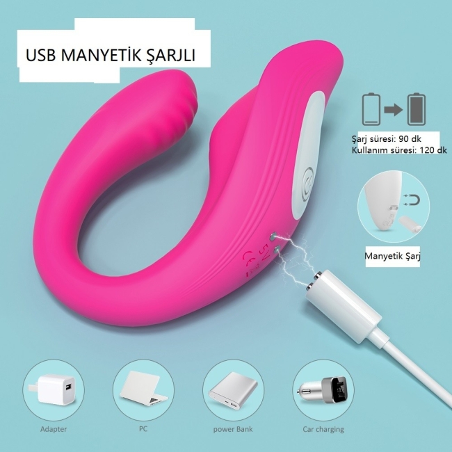 Ribbon Pro Kıkırdaklı Çiftlere Özel Kumandalı Giyilebilen 9 Modlu Titreşimli Vibratör