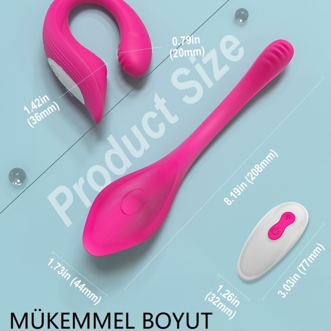 Ribbon Pro Kıkırdaklı Çiftlere Özel Kumandalı Giyilebilen 9 Modlu Titreşimli Vibratör