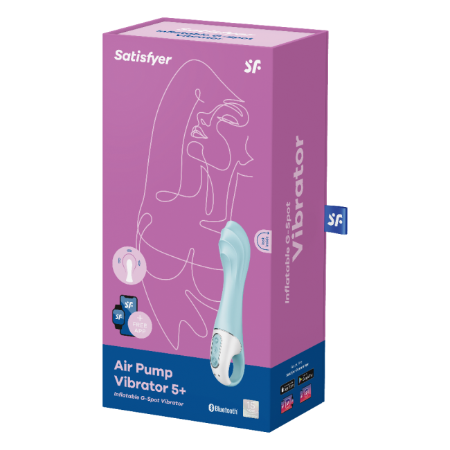 Satisfyer Air Pump Vibrator 5+ Blue App kontrollü Şişebilen&Titreşimli Vibratör 