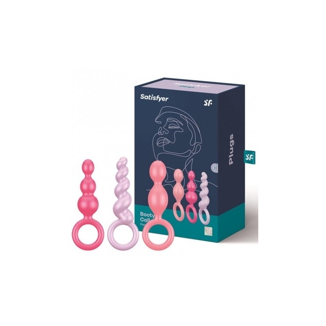 Satisfyer Booty Call Renkli Silikon 3 Lü Anal Set