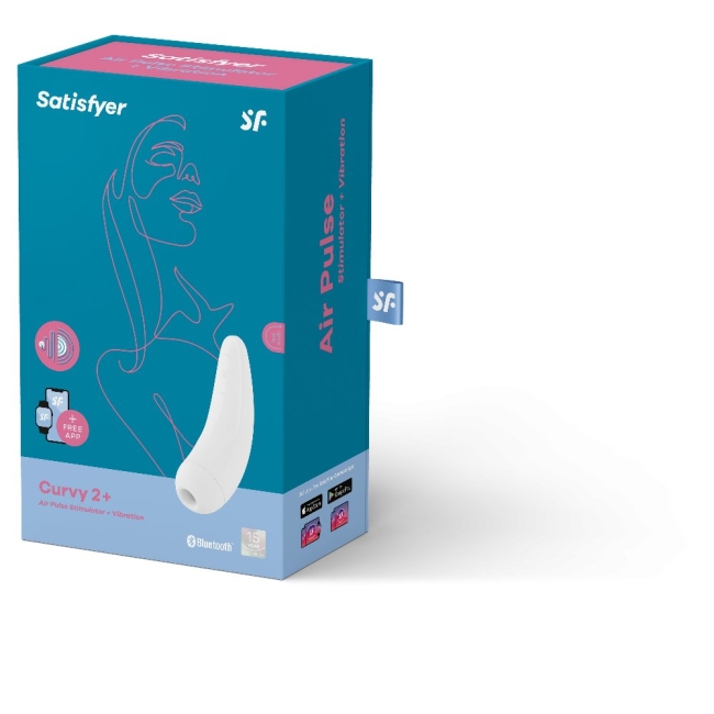 Satisfyer Curvy 2+ White Klitoris Stimülatörü ve App Kontrol Titreşimli Vibratör