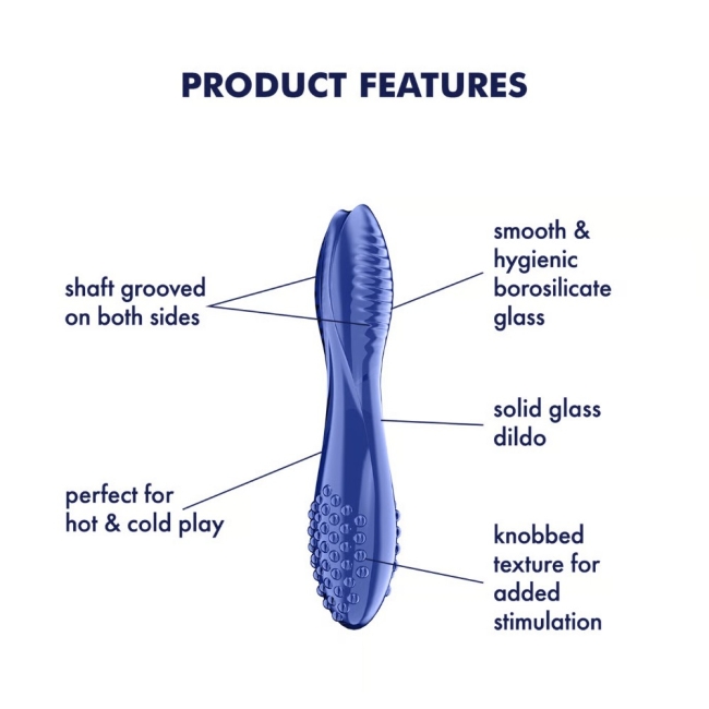 Satisfyer Dazzling Crystal 2 Mavi Cam Dildo