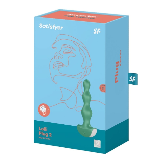 Satisfyer Lolli Plug 2 - 12 Fonksiyonlu Titreşimli Boğumlu Yeşil Anal Plug Vibratör