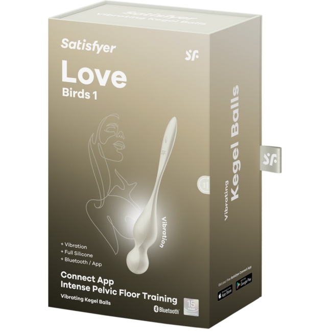 Satisfyer Love Birds 1 Telefon Uyumlu Kegel Egzersiz Vibratörü Beyaz