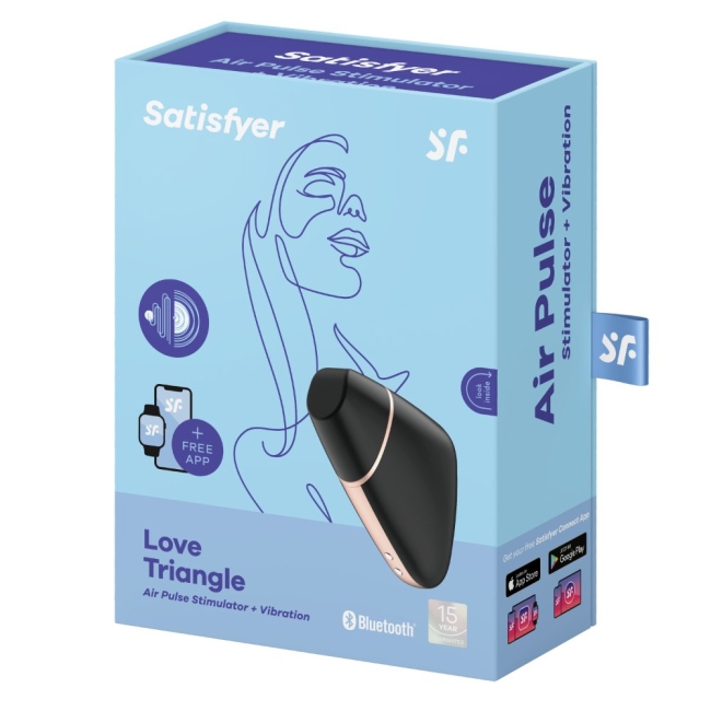 Satisfyer Love Triangle Black Klitoris Stimülatörü ve App Kontrol Titreşimli Vibratör