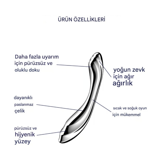 Satisfyer Pure Gravity 2 Çelik Dildo