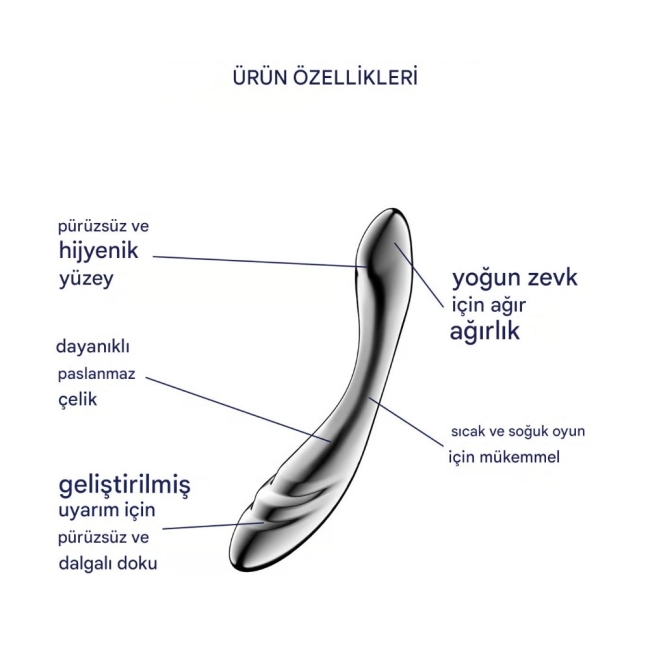 Satisfyer Pure Gravity 3 Çelik Dildo