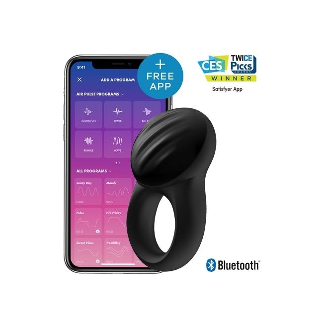 Satisfyer Signet Ring Telefon Kontrol Şarjlı Penis Halkası