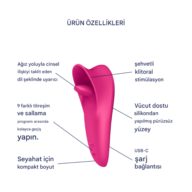 Satisfyer Tongue Master Dil Darbeli Vibratör