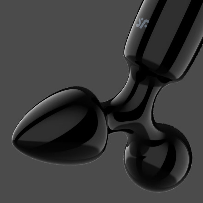 Satisfyer Triple Crystal 1 Siyah Cam Plug Dildo