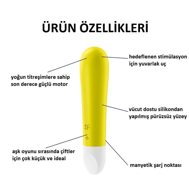 Satisfyer Ultra Power Bullet 1 - 12 Modlu Titreşimli Şarjlı Mini Vibratör