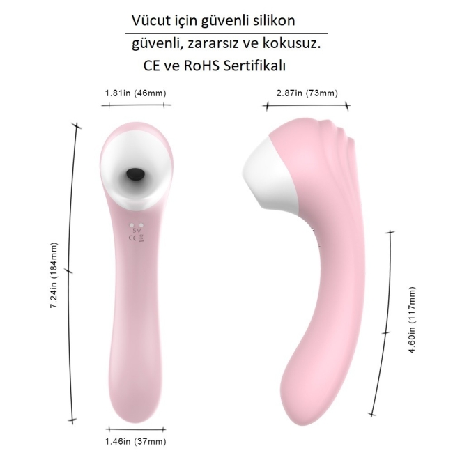 Screaming 9 Modlu Eşim Yapabilen & 9 Modlu Titreşimli Çift Taraflı Kullanılabilen Vibratör