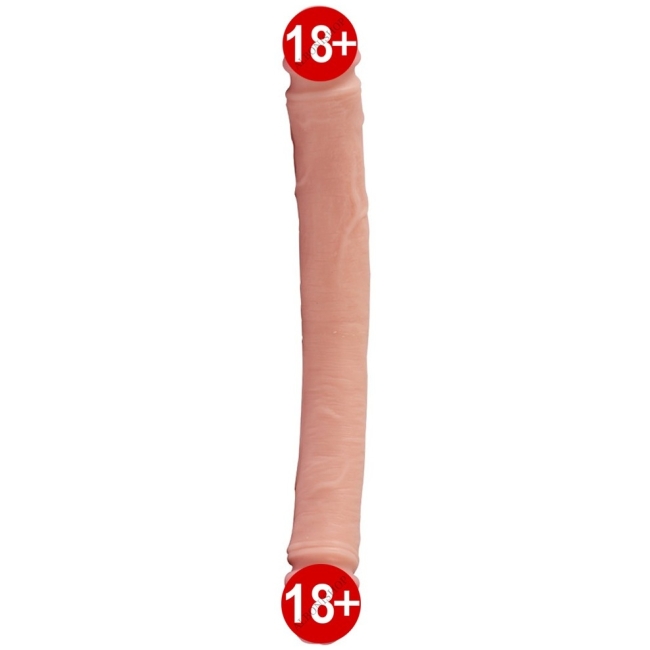 Shequ elvis 30 Cm Çift Başlı Ten rengi Lezbiyen Penis 