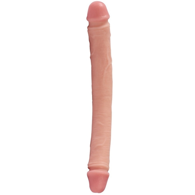 Shequ elvis 30 Cm Çift Başlı Ten rengi Lezbiyen Penis 