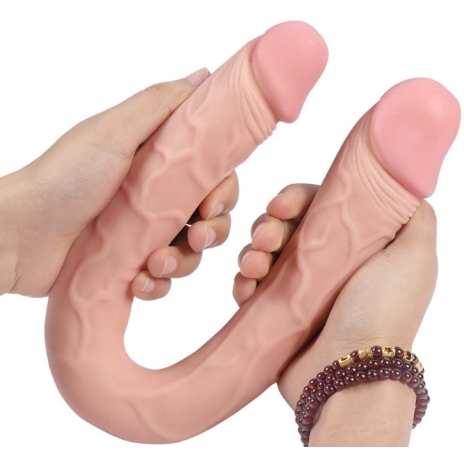 Shequ Harold 30 Cm Çift Başlı Ten Rengi Lezbiyen Penis