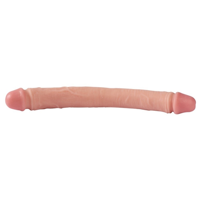 Shequ elvis 30 Cm Çift Başlı Ten rengi Lezbiyen Penis 