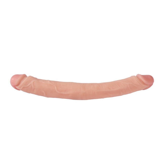 Shequ elvis 30 Cm Çift Başlı Ten rengi Lezbiyen Penis 