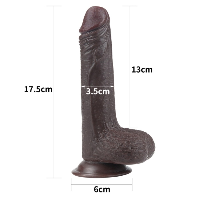 Sliding Hareketli Dış Yüzey Özel Seri Ultra Yumuşak 17 Cm Realistik Penis