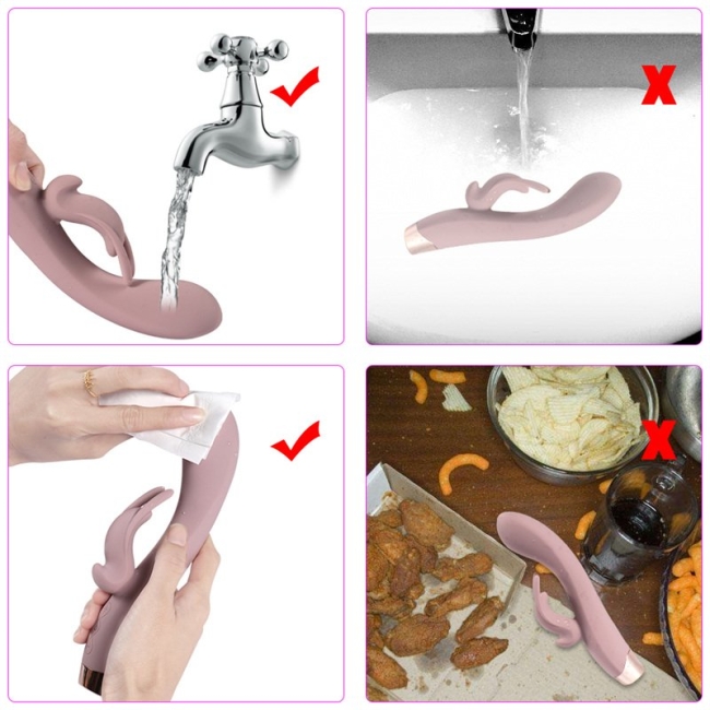 Soft Pürüzsüz Silikon 10 Farklı Titreşimli Şarjlı Lüks Tavşan Vibratör