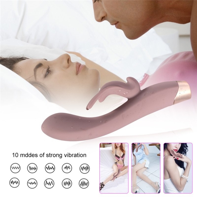 Soft Pürüzsüz Silikon 10 Farklı Titreşimli Şarjlı Lüks Tavşan Vibratör