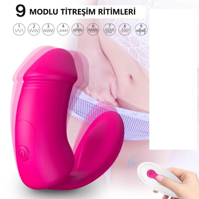 Sparrow 9 Fonksiyonlu Titreşimli Çiftlere Özel Kumandalı Giyilebilen Vibratör