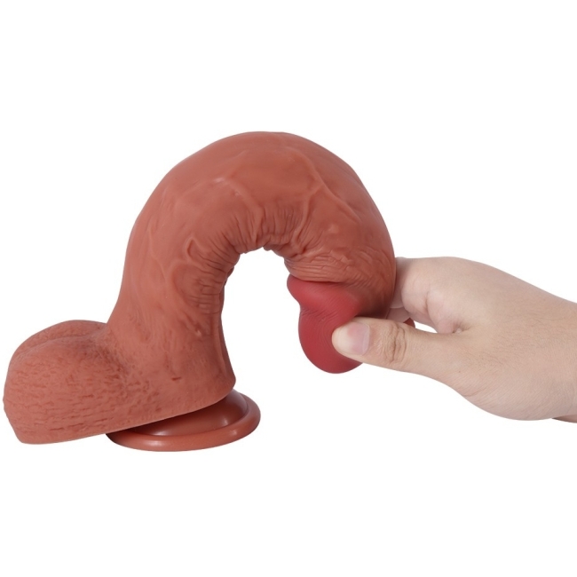 Spartacus 24 Cm Çift Katmanlı Ultra Yumuşak Dev Realistik Penis	